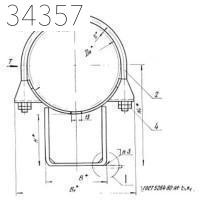 Опора неподвижная хомутовая с корпусом 273х237 мм ТС-670.00.00-21