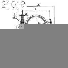 Опора неподвижная с плоским хомутом Л8-512.000-14 89 мм