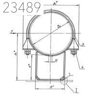 Опора неподвижная хомутовая Т12.18 159х200 мм