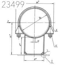 Опора неподвижная хомутовая Т12.18 159х200 мм