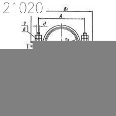 Опора неподвижная с плоским хомутом Л8-512.000-15 89 мм