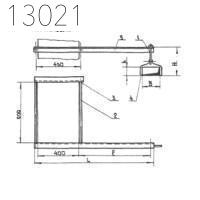 Кронштейн с подвеской 4КГВ-Б-49 600х400 мм