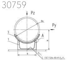 Приварные неподвижные опоры 630 мм СТО 79814898 129-2009