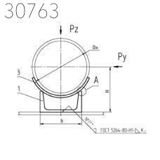 Приварные неподвижные опоры 1020 мм СТО 79814898 129-2009