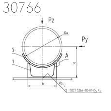 Приварные неподвижные опоры 1620 мм СТО 79814898 129-2009