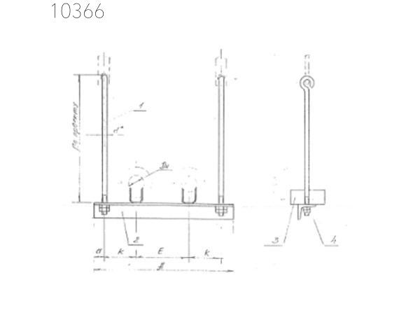 Подвеска двух труб с изоляцией 108 мм 0312.21.00.000-19 СБ