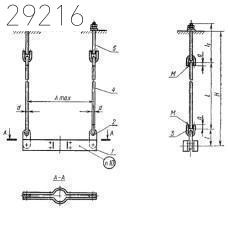 Подвески для вертикальных трубопроводов ПГВ-108 ГОСТ 16127-78
